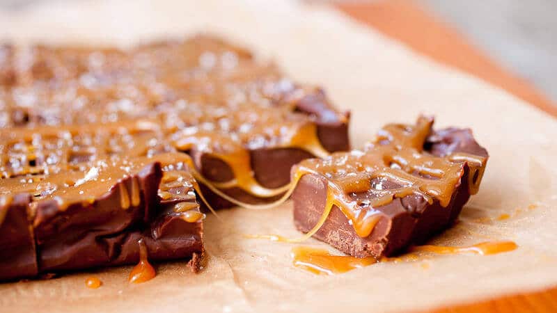 Gooey Caramel Chocolate Fudge